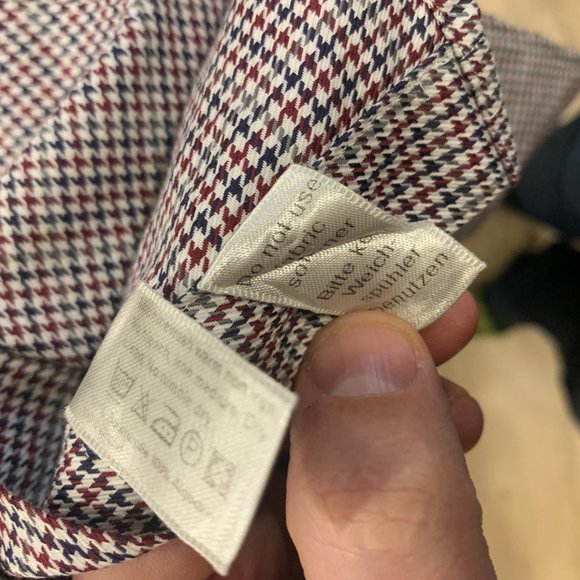 Eton Men's Luxury Button up dress shirt 39 15.5 neck missing top button - Picture 9 of 13